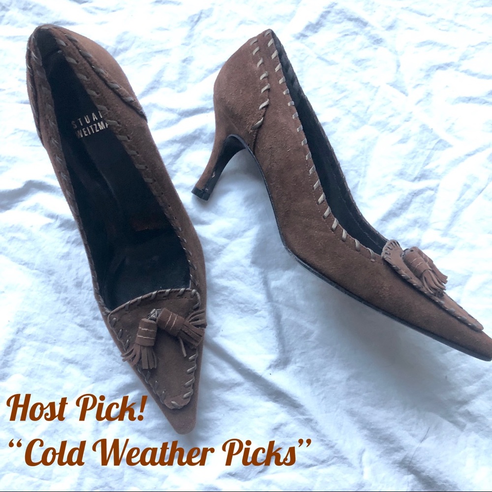 ‼️HP‼️ EUC Stuart Weitzman brown suede pumps sz 6